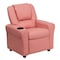 Flash Furniture Kids Recliner, 21-1/2" to 36-1/2" x 27", Upholstery Color: Pink DG-ULT-KID-PINK-GG - alternate 1